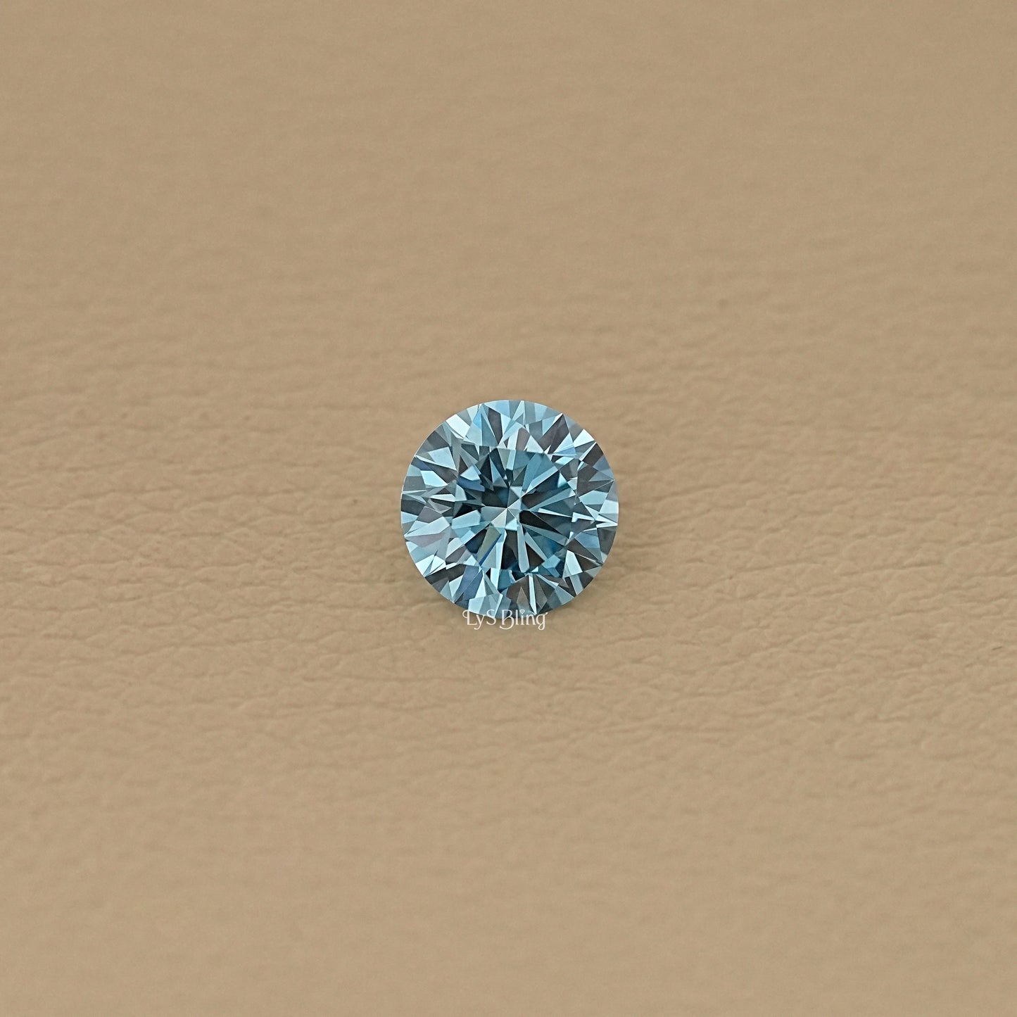 2.50 CT Round Cut Fancy Vivid Blue Diamond