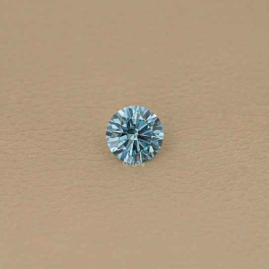 2.50 CT Round Cut Fancy Vivid Blue Diamond