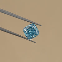Fancy Vivid Blue Square Cushion Loose Diamond